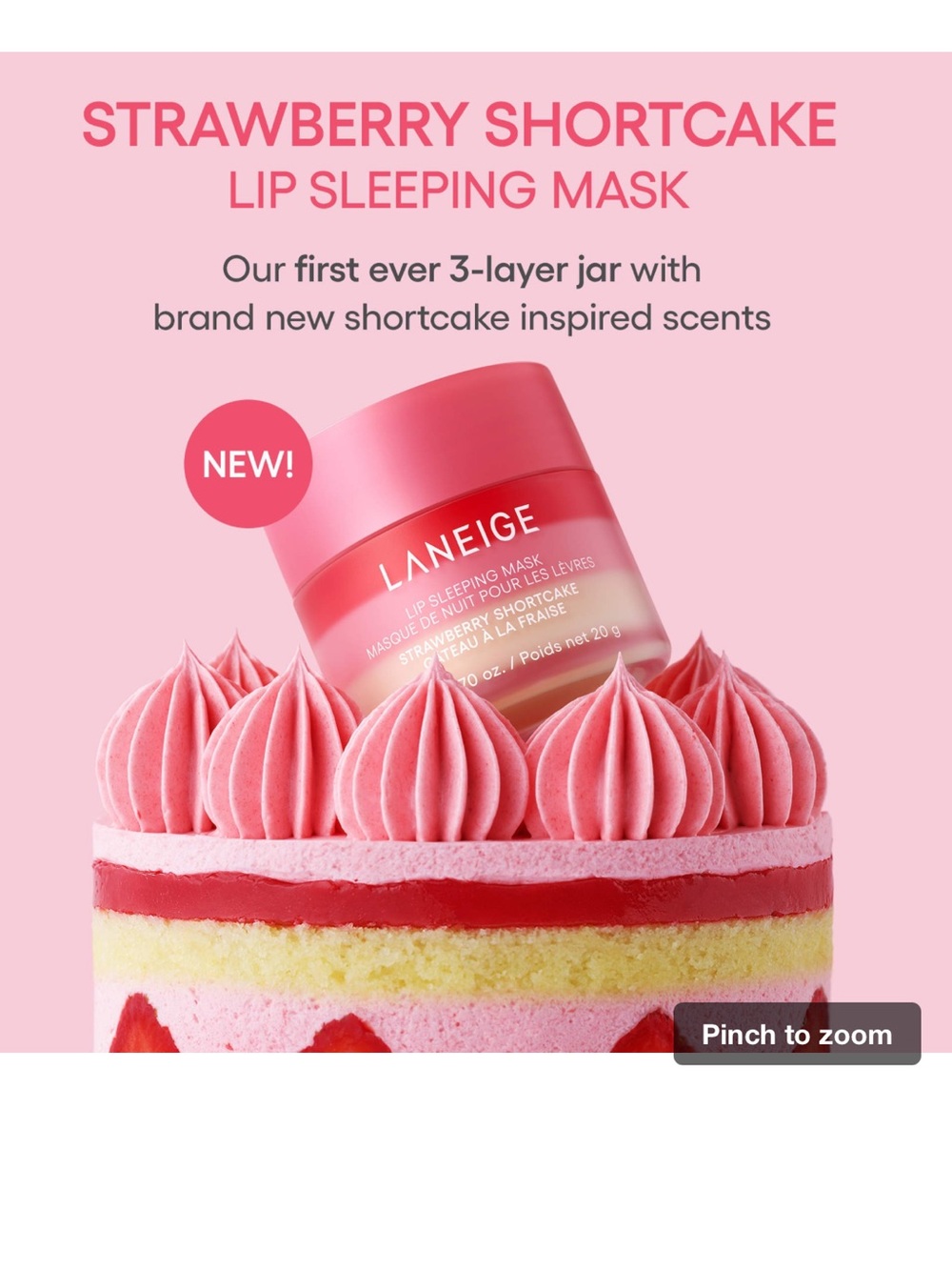LANEIGE Lip Sleeping Mask - Limited Edition Strawberry Shortcake